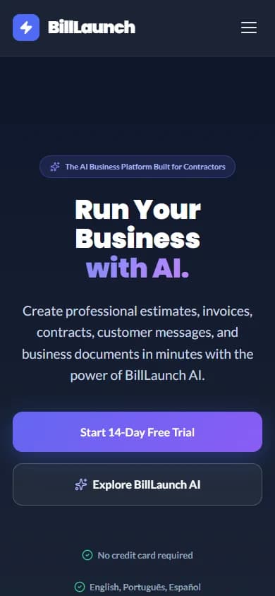 BillLaunch — mobile