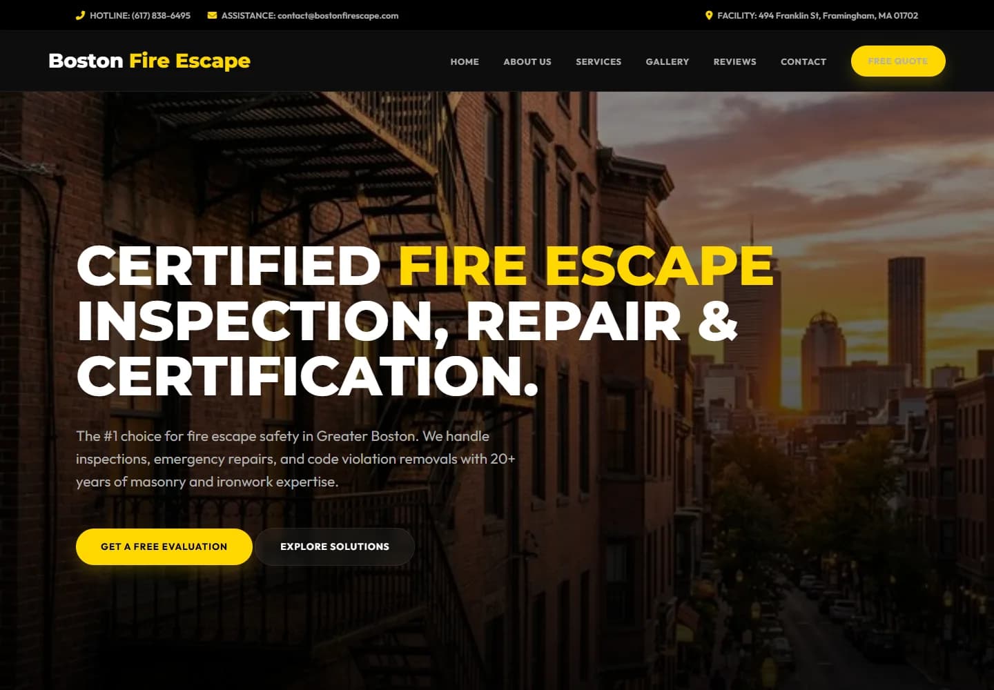 Boston Fire Escape — desktop