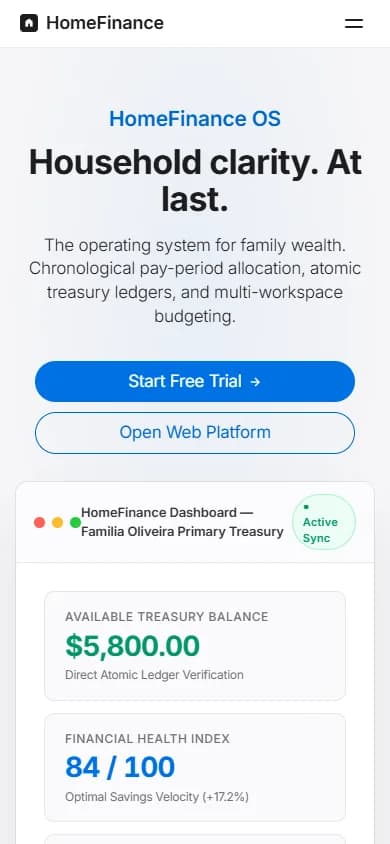 HomeFinance — mobile