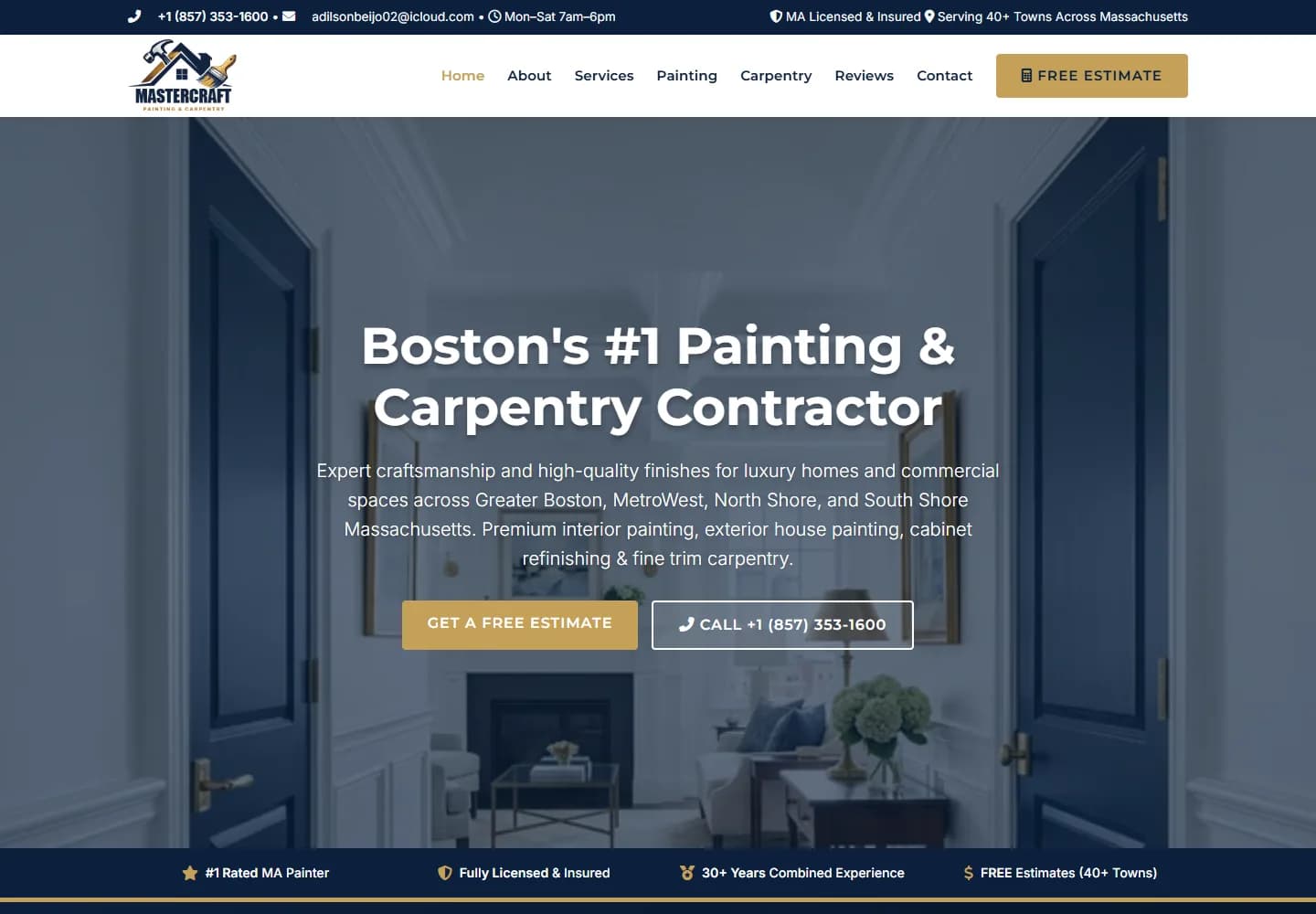 MasterCraft Painting & Carpentry — desktop