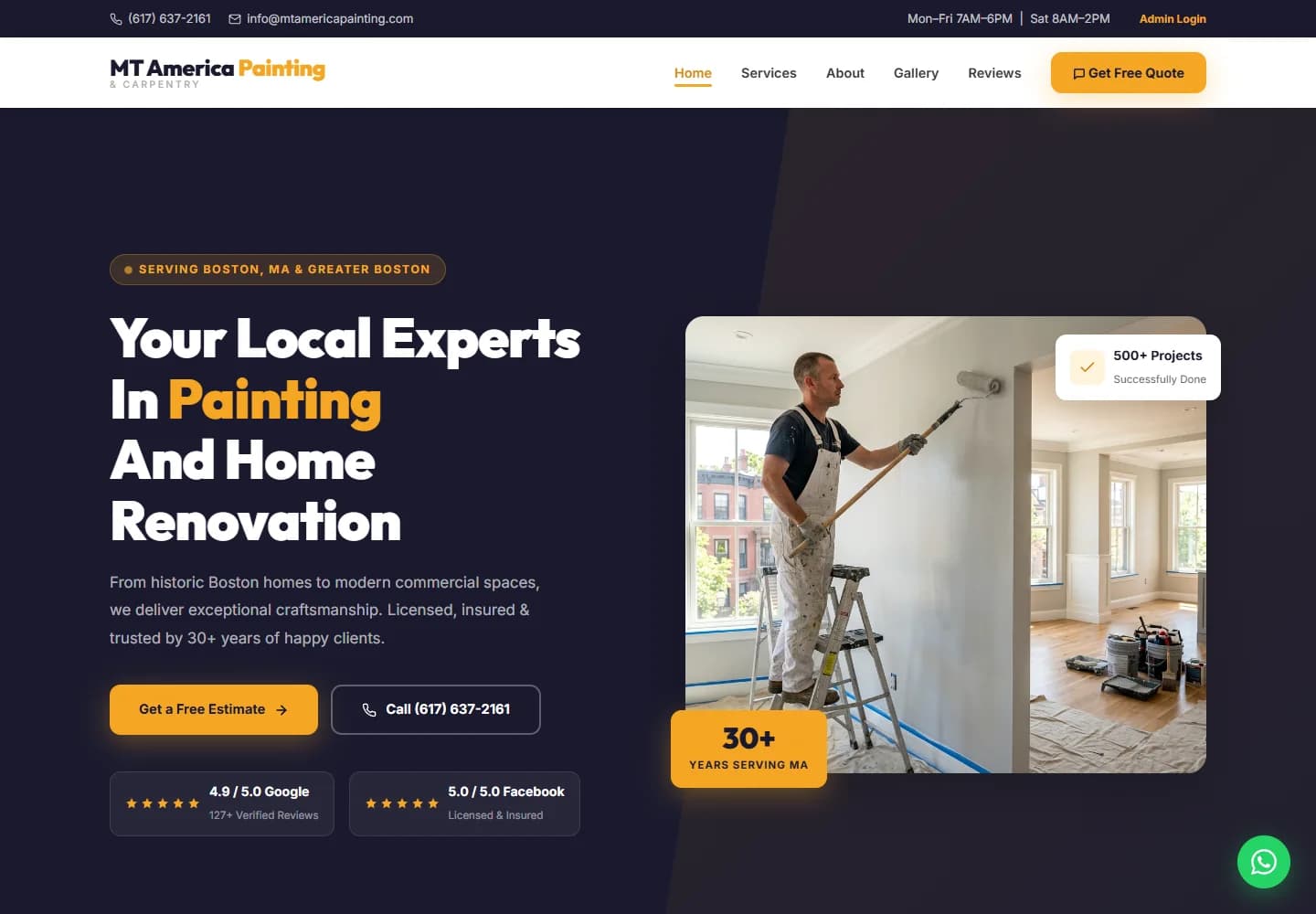 MT America Painting & Carpentry — desktop