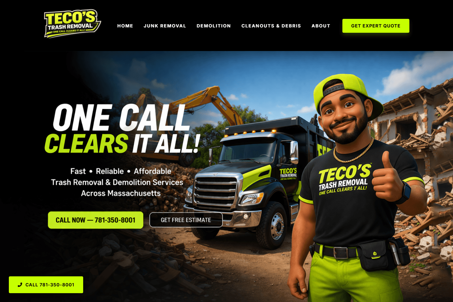 Teco's Trash Removal — desktop