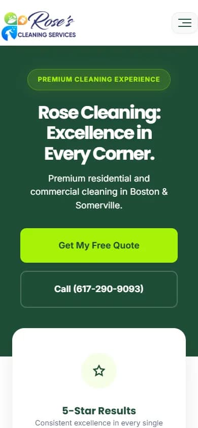 Rose’s House Cleaning — mobile